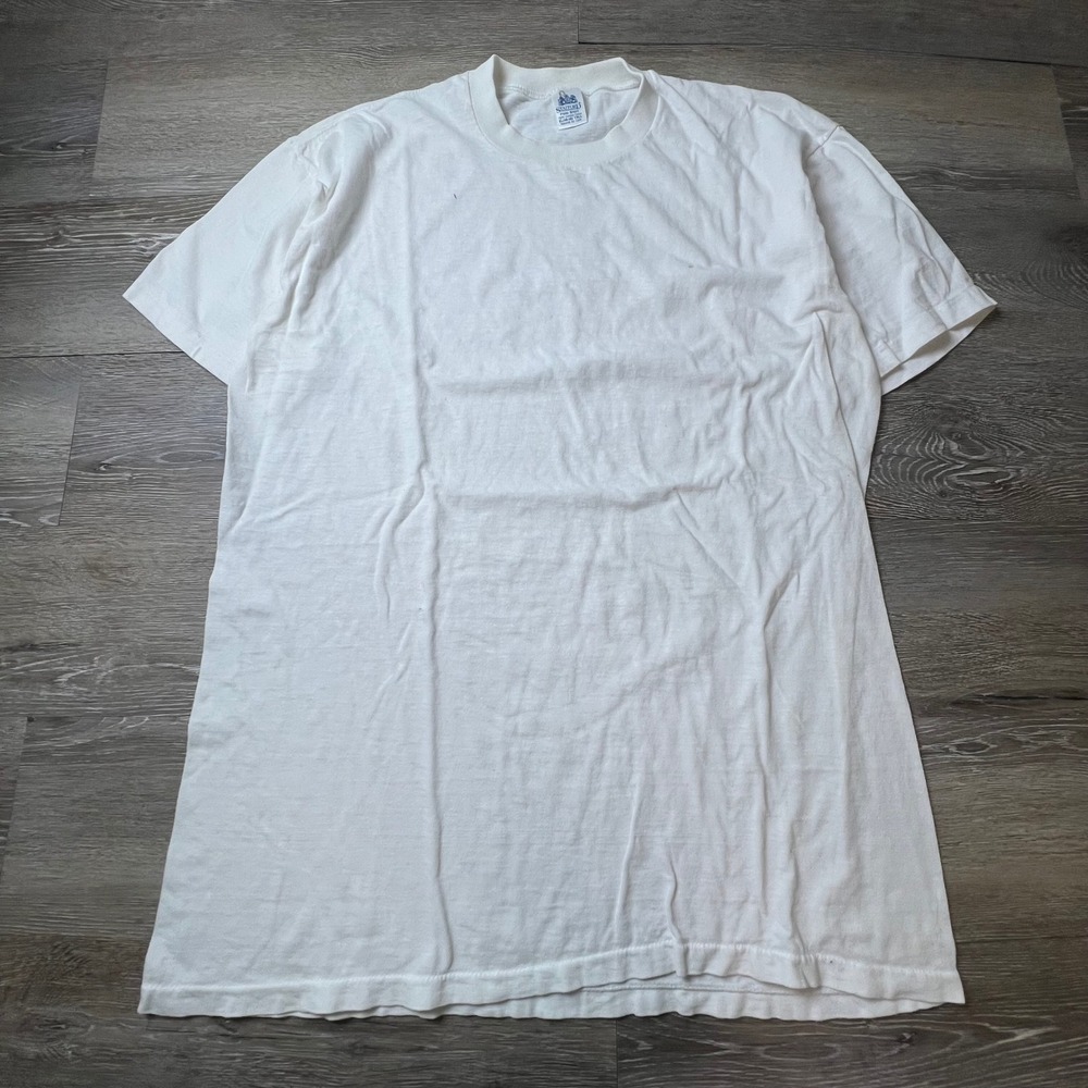 Stafford T-Shirt Mens XL Tall White Cotton Vintage Made in USA Crewneck Tee